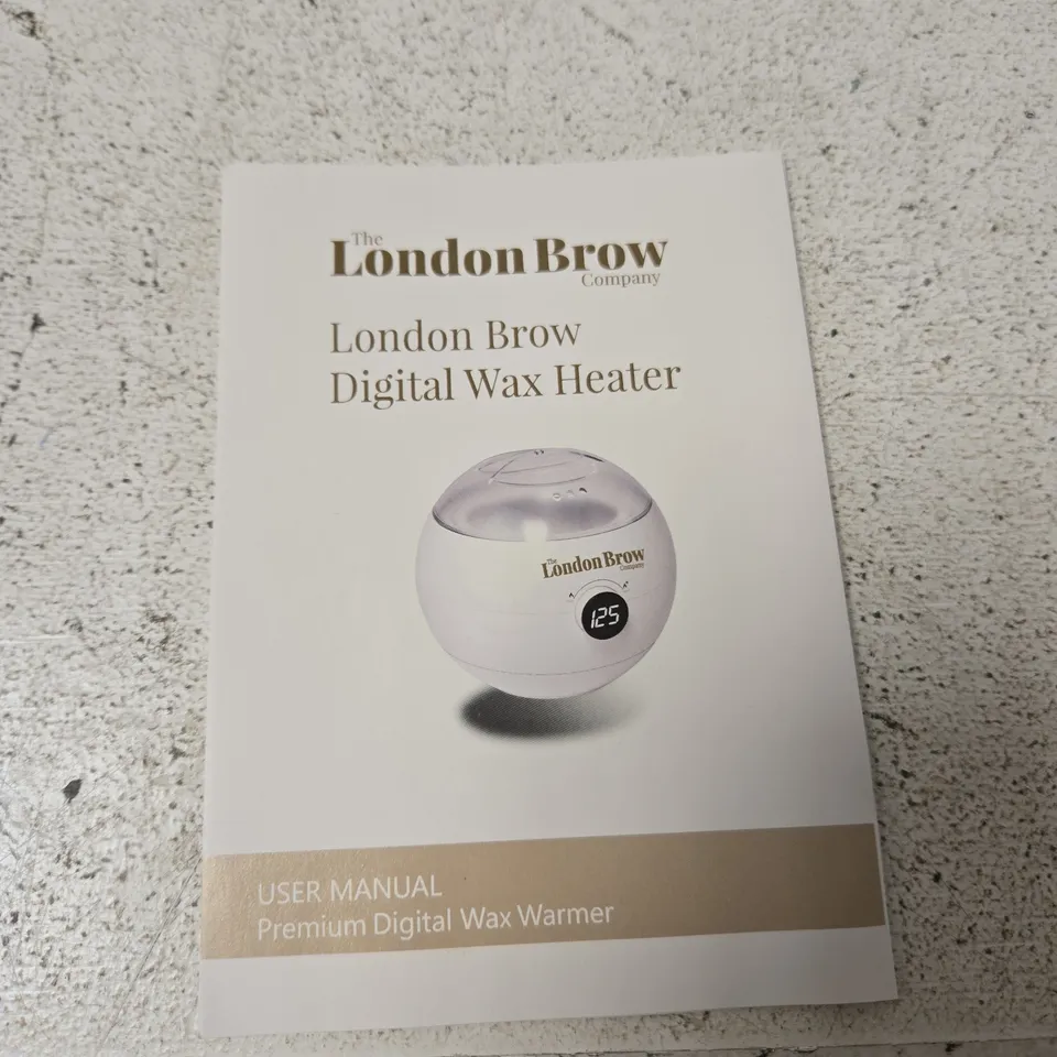 THE LONDON BROW DIGITAL WAX HEATER – WHITE WITH MANUAL (LONDON BROW COMPANY)