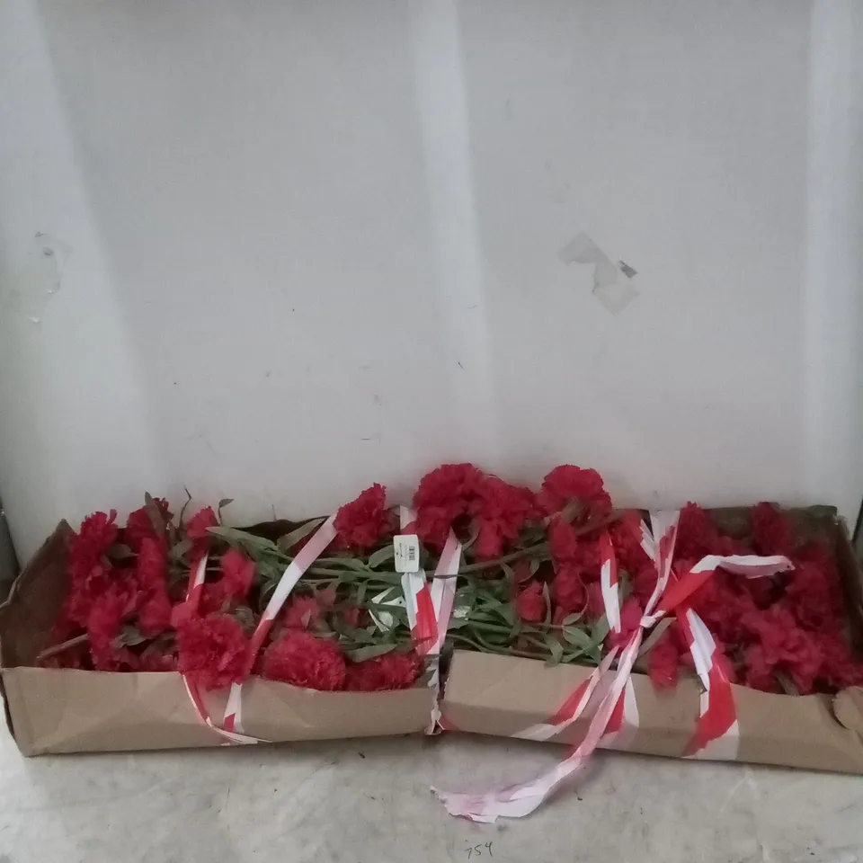 BRAND NEW 65CM CARNATION ARTIFICIAL FLOWERS (RED) SILK FLOWERS 
