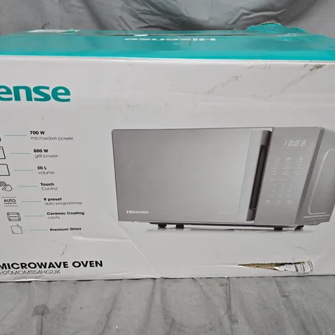 RUSSELL HOBBS MIRROR FRONT COMPACT MICROWAVE - COLLECTION ONLY