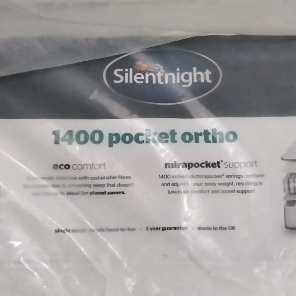 QUALITY BAGGED SILENTNIGHT 1400 POCKET ORTHO 6FT MATTRESS