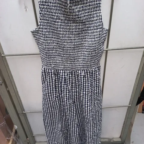 NOBODY'S CHILD RUTH JUMPSUIT – NAVY & WHITE CHECK, UK 8 (EU 36, USA 4)