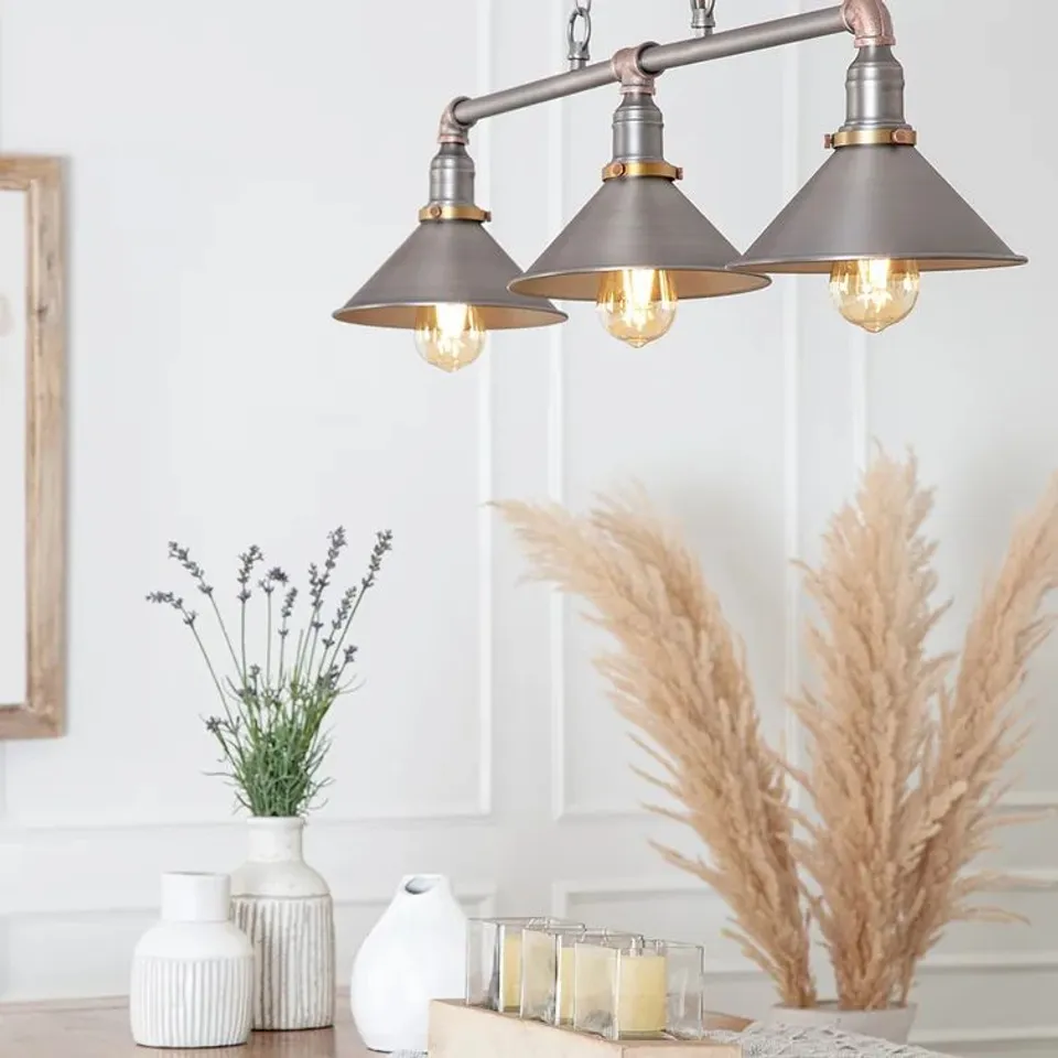 WHITLEY 3-LIGHT KITCHEN ISLAND PENDANT - BULB INCLUDED 