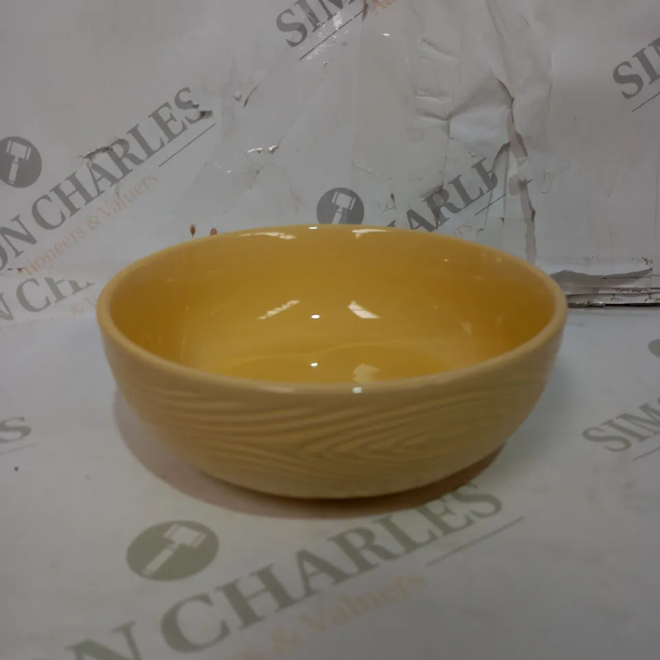 BOX OF 4 TEMP-TATIONS YELLOW ENGRAVED BOWL - COLLECTION ONLY