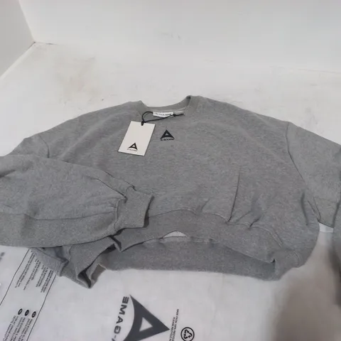 A-GAME WOMENS BRING YOUR A-GAME CROPPED JUMPER IN GREY - M