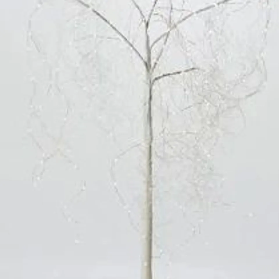 BOXED ALISON CORK PRE-LIT CASCADING GLITTER WHITE WILLOW TREE - COLLECTION ONLY