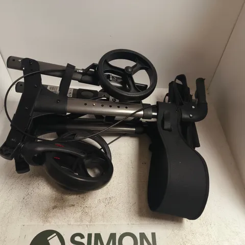NRS HEALTHCARE TRIPLE FOLD LIGHTWEIGHT ALUMINIUM 4-WHEEL ROLLATOR WALKING AID - COLLECTION ONLY