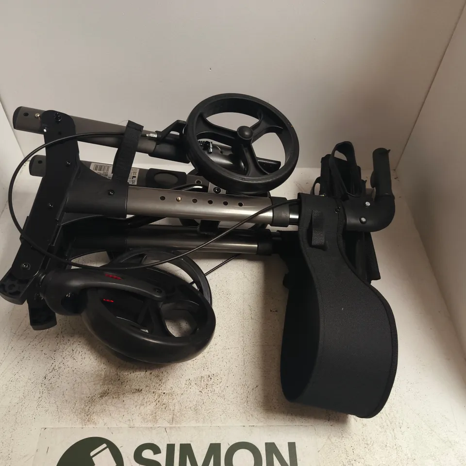NRS HEALTHCARE TRIPLE FOLD LIGHTWEIGHT ALUMINIUM 4-WHEEL ROLLATOR WALKING AID - COLLECTION ONLY