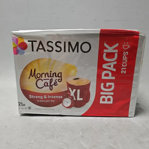 BOX OF APPROXIMATELY 10 TASSIMO MORNING CAFE COFFEE PODS 