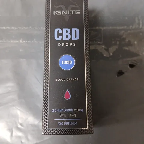 APPROXIMATELY 10 IGNITE CBD DROPS BLOOD ORANGE 1200MG – 30ML FOOD SUPPLEMENT