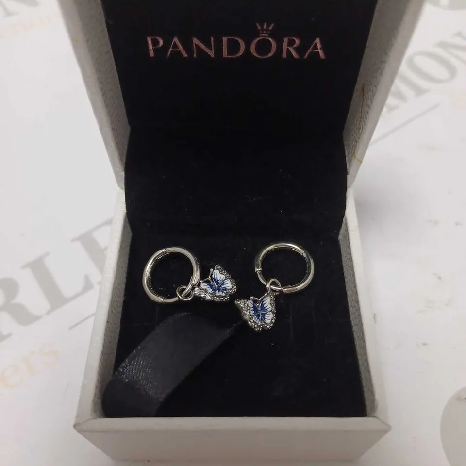 PANDORA SET OF 2 BUTTERFLY HOOK CHARMS 
