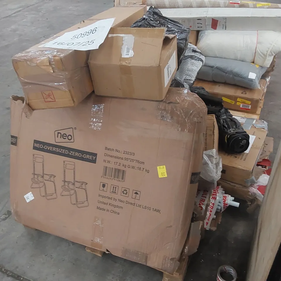 PALLET OF ASSORTED FURNITURE PARTS 