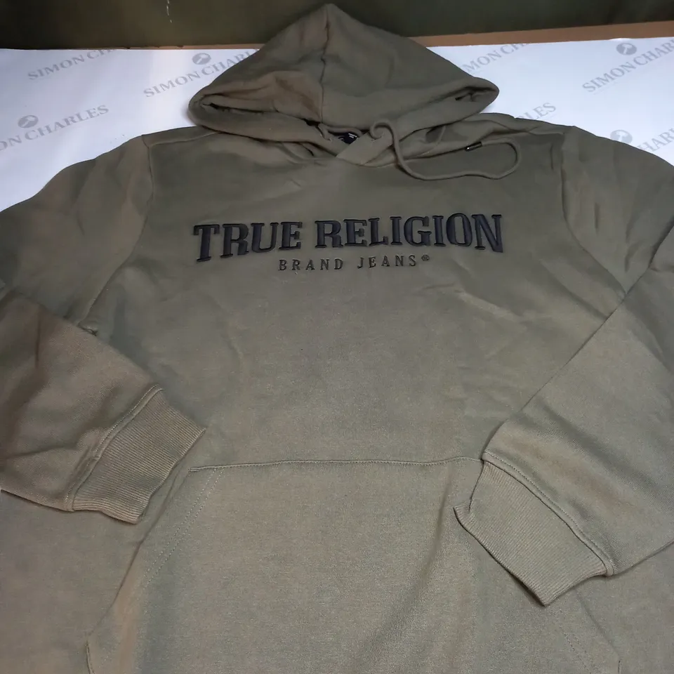 TRUE RELIGION ARCH LOGO PULLOVER HOODIE SIZE XL