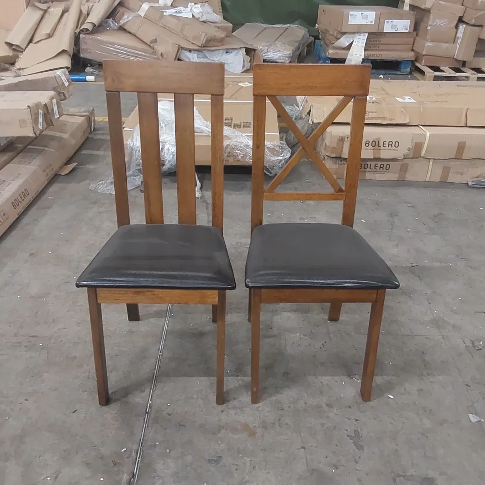 PAIR OF DESIGNER DINING CHAIRS 