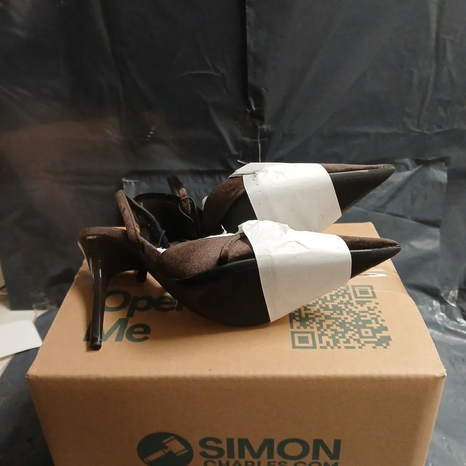 ZARA BROWN SUEDE SLINGBACK HEELS – WOMEN'S SHOES EU 40