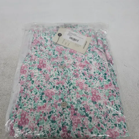 ANAMOR FLORAL PRINT MOCK BUTTON SKIRT - XXL