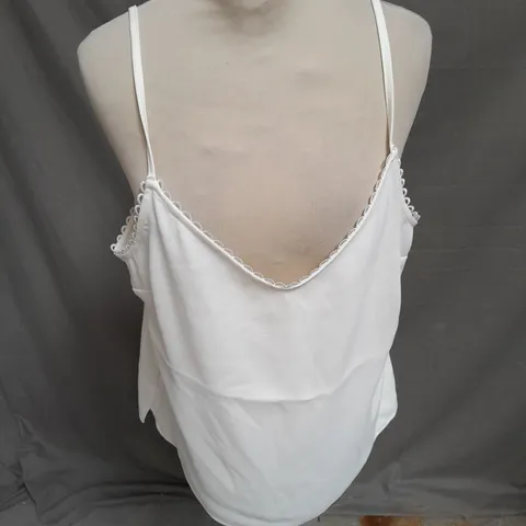 TED BAKER STRAPPY CAMI IN WHITE SIZE 4/UK 14
