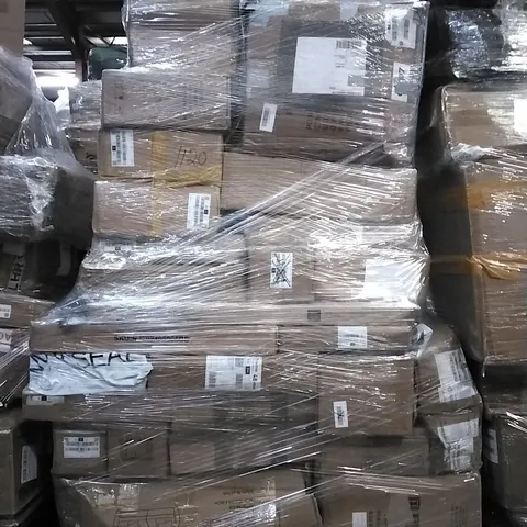 PALLET OF HOUSEHOLD ITEMS TO INCLUDE SLEEPER SOFA BED,  SPORTS SCOOTER,  CLOTHING AND OTHER ASSORTED ITEMS...