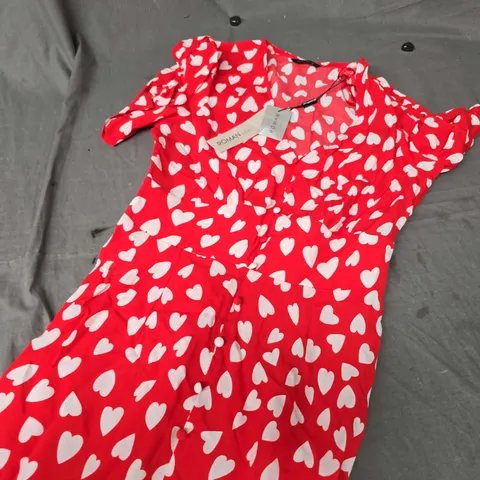 ROMAN HEART PRINT MIDI DRESS - 10
