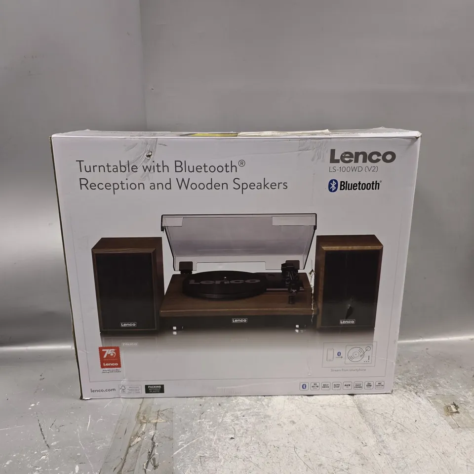 BOXED LENCO LS-100WD V2 BELT DRIVE TURNTABLE