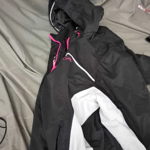DARE 2B HOODED JACKET – BLACK WITH PINK ZIPS