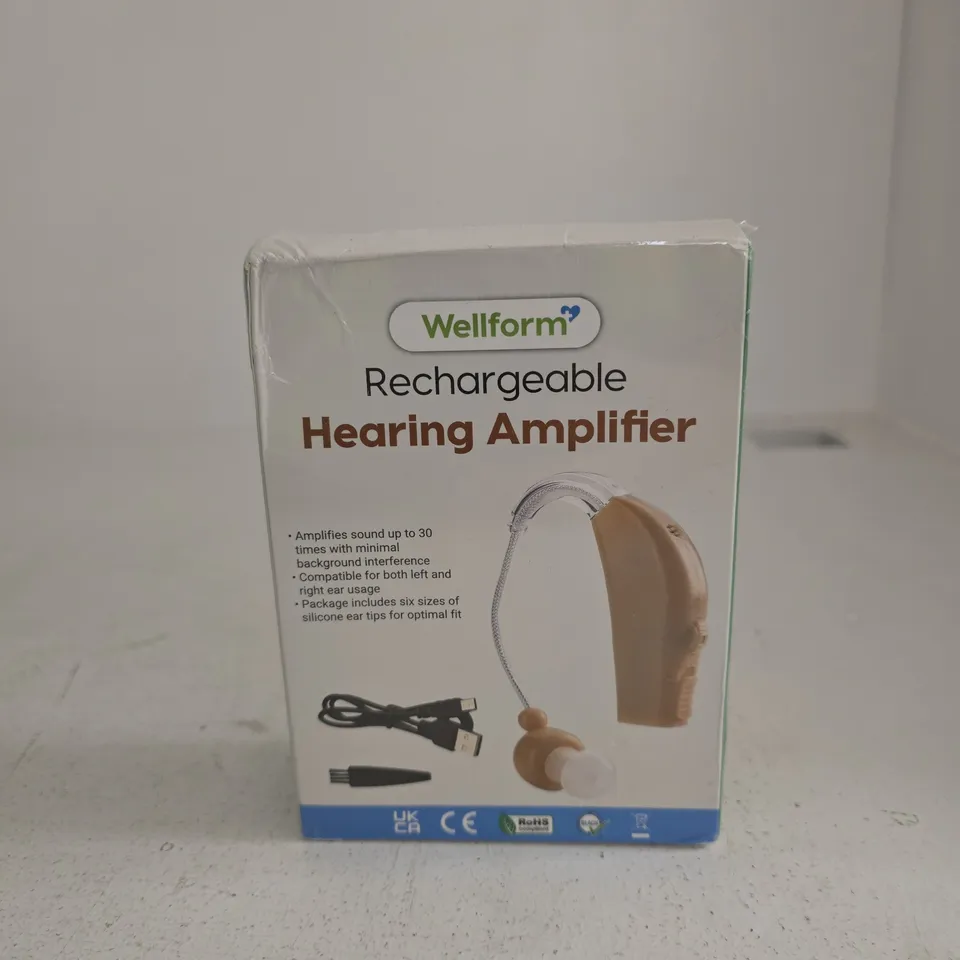 WELLFORM RECHARGEABLE HEARING AMPLIFIER BOXED