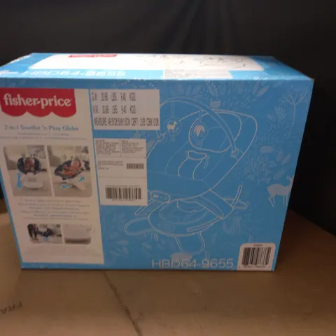 LOT OF 14 BOXED FISHER PRICE 2IN1 SOOTHE N PLAY GLIDERS - COLLECTION ONLY
