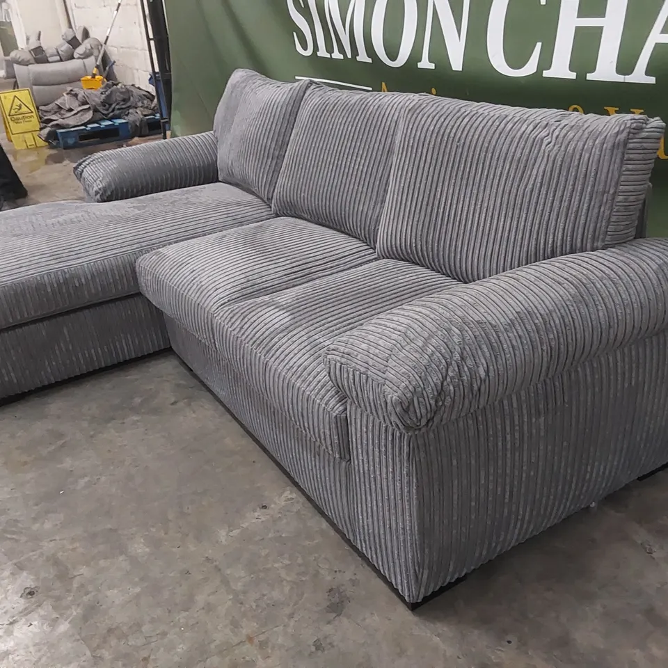AMALFI LEFT HAND SCATTER BACK FABRIC CORNER CHAISE SOFA - CHARCOAL RRP £999