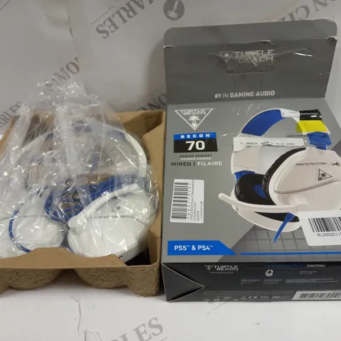 TURTLE BEACH RECON 70 WHITE GAMING HEADSET DESIGNED FOR PS5 & PS4