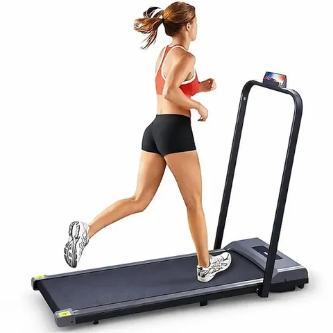 FOLDING ELECTRIC WALKING PAD TREADMILL WITH INCLINE, REMOTE & BLUETOOTH