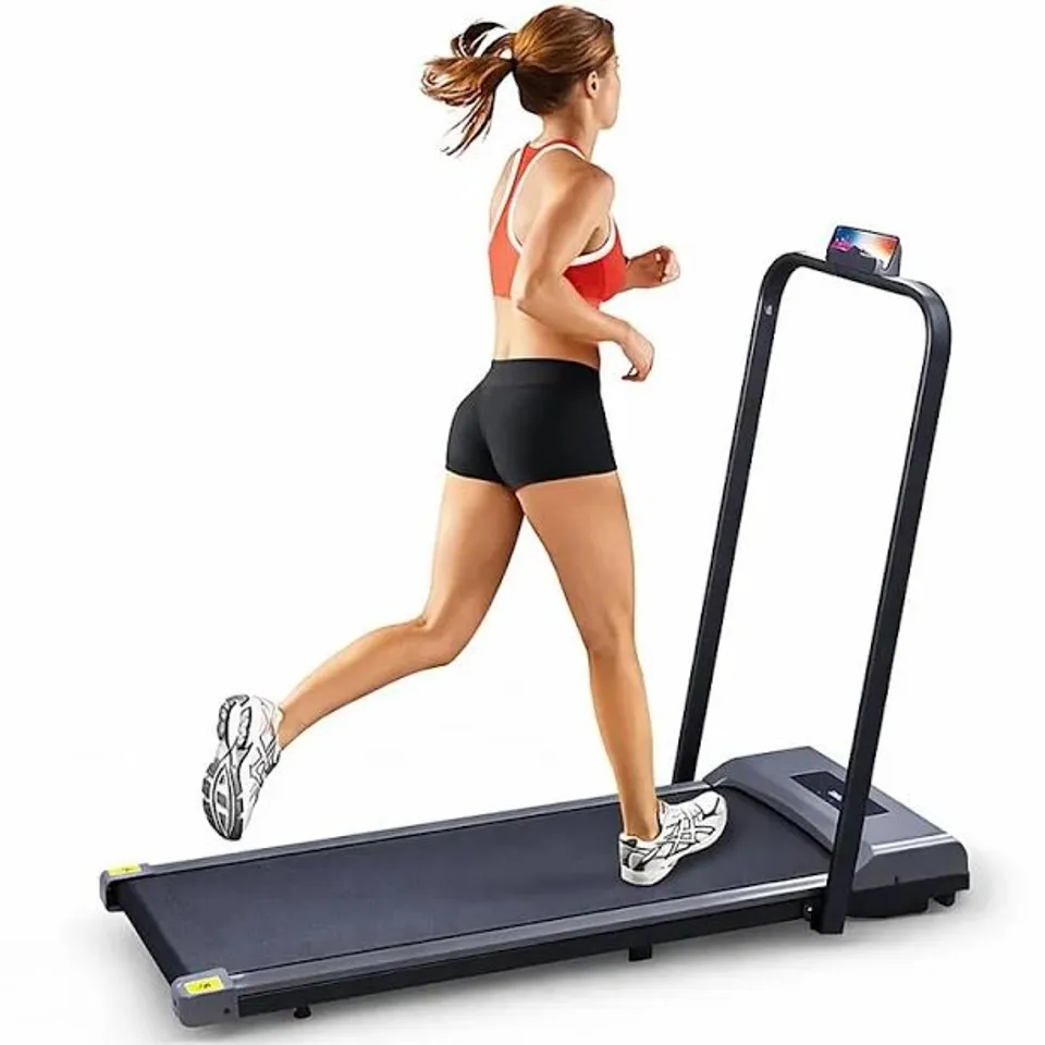 FOLDING ELECTRIC WALKING PAD TREADMILL WITH INCLINE, REMOTE & BLUETOOTH