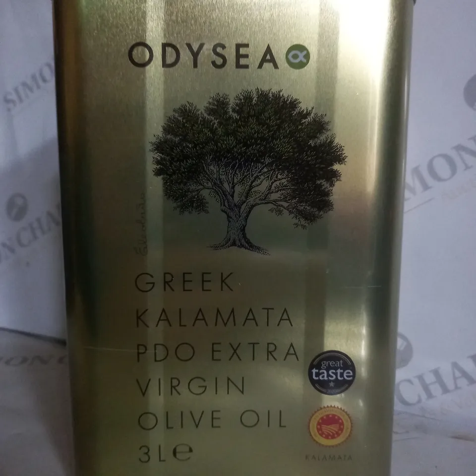 ODYSEA GREEK PDO KALAMATA EXTRA VIRGIN OLIVE OIL TIN 3 LITRES - COLLECTION ONLY 