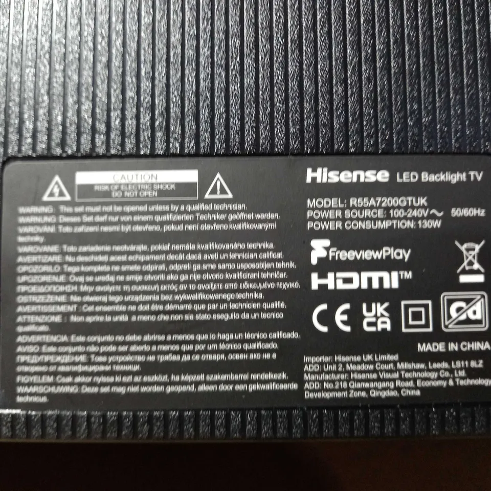 HISENSE 55 INCH LED BACKLIGHT TV