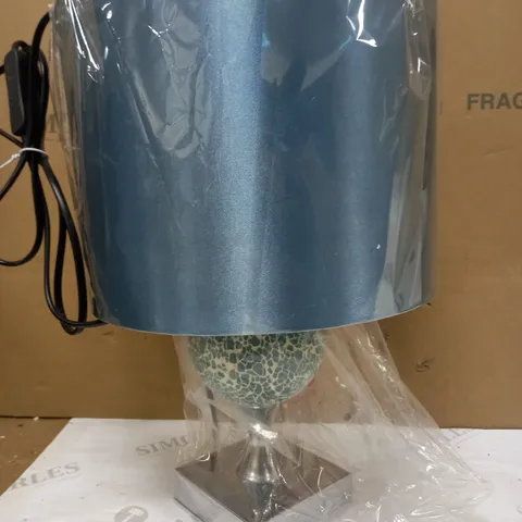 DAR LIGHTING GROUP ELSA 1LT TABLE LAMP - BLUE MOSAIC, BLUE SHADE