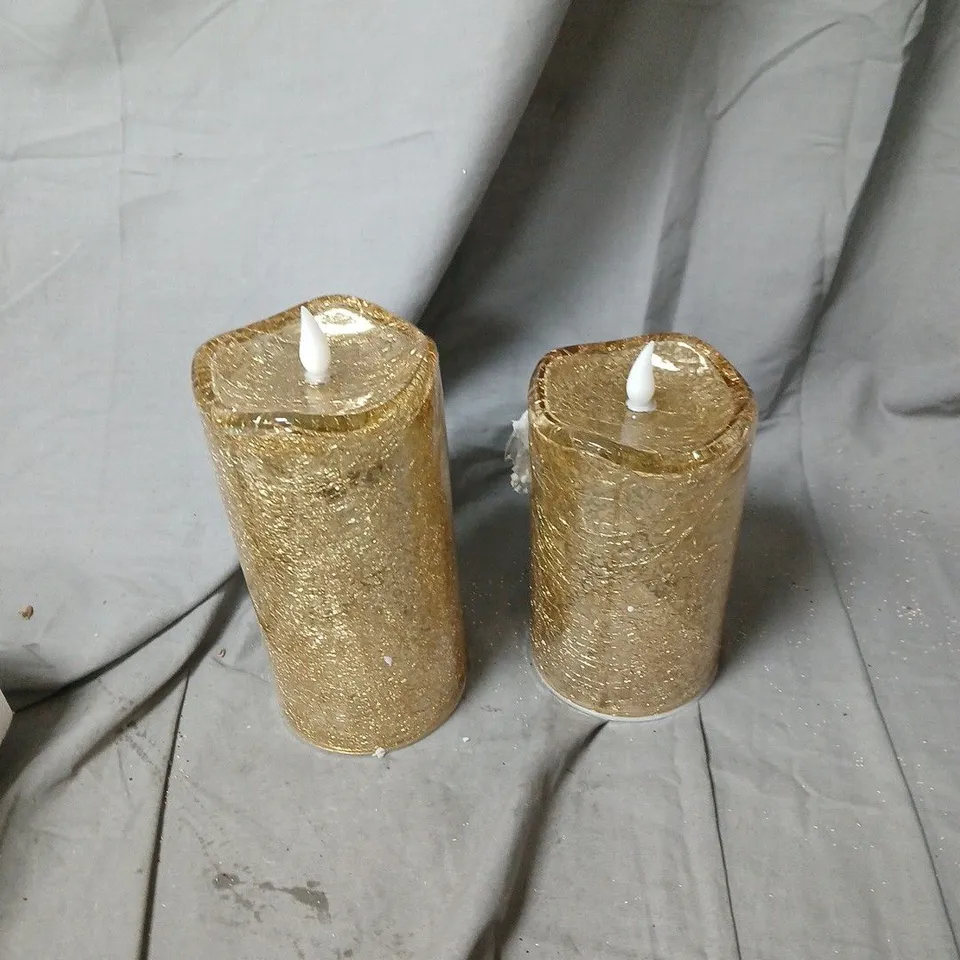 SET OF 2 LED MERCURY CANDLES 