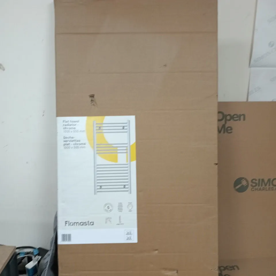 FLOMASTA FLAT TOWEL RADIATOR – CHROME, 1000 X 500 MM