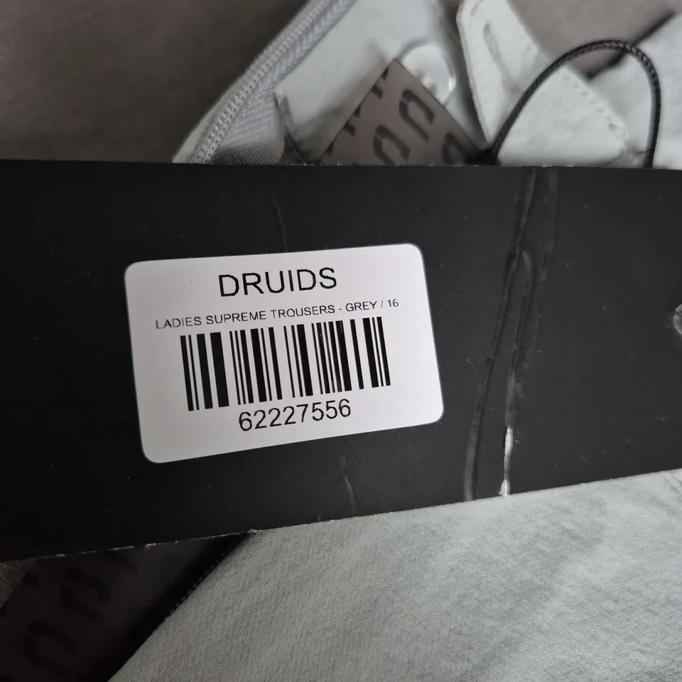 DRUIDS LADIES SUPREME TROUSERS - GREY, UK SIZE 16