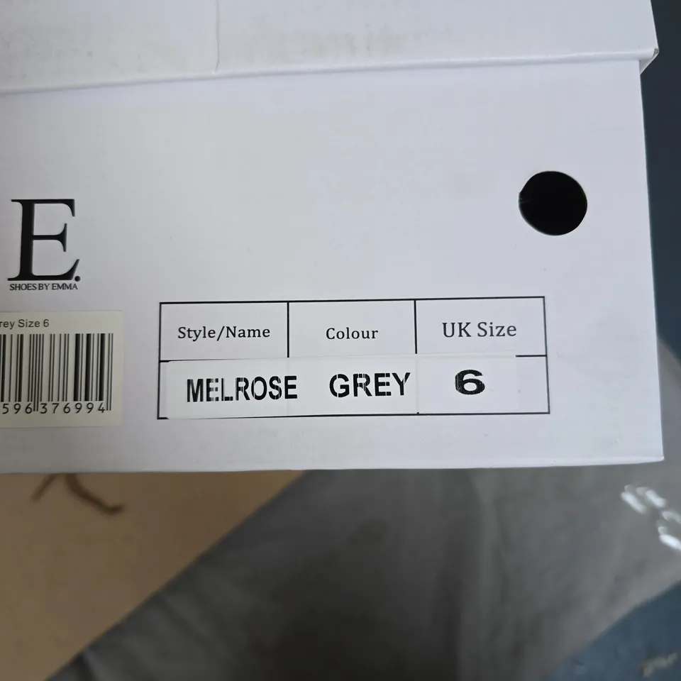 E. SHOES BY EMMA MELROSE GREY SUEDE SOCK BOOTS – UK 6