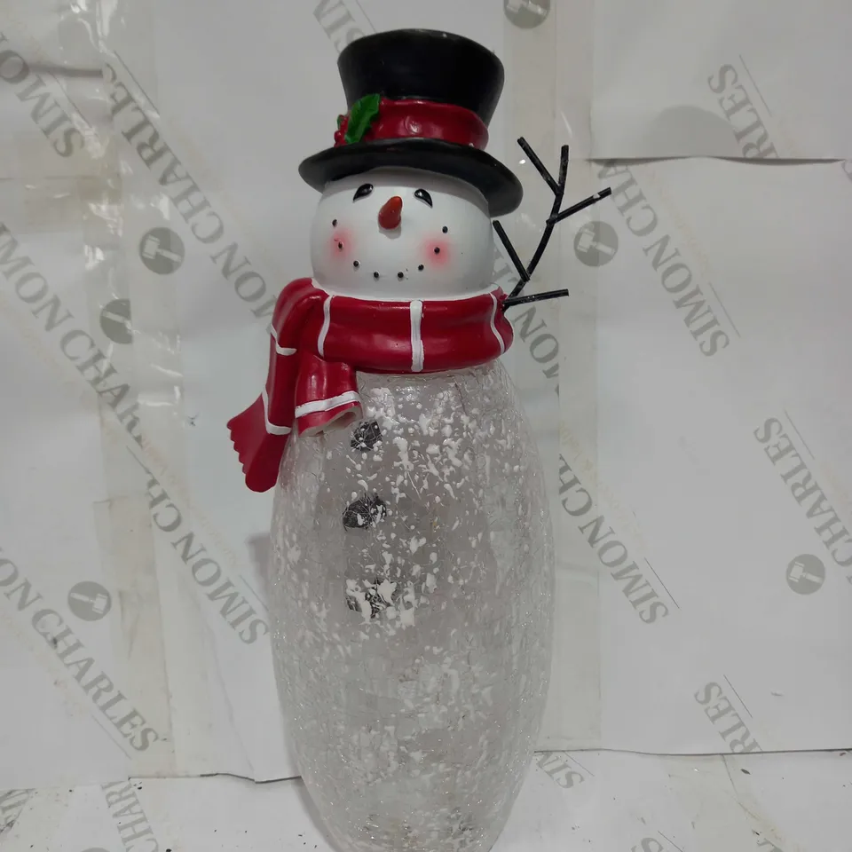 FESTIVE PRE-LIT LARGE GLASS CHRISTMAS CHARACTER