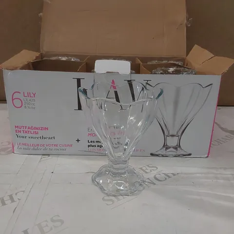 BOXED SET OF 6 LAV LILY 250ML DINING BOWLS (1 BOX)