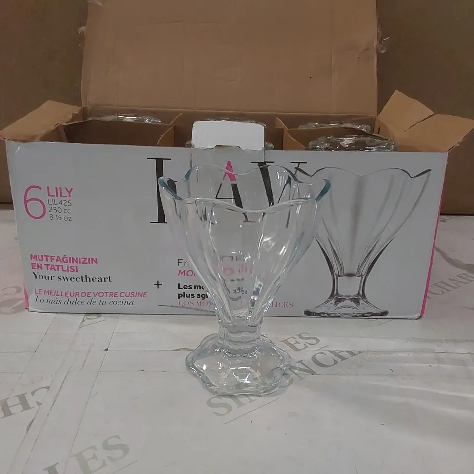 BOXED SET OF 6 LAV LILY 250ML DINING BOWLS (1 BOX)