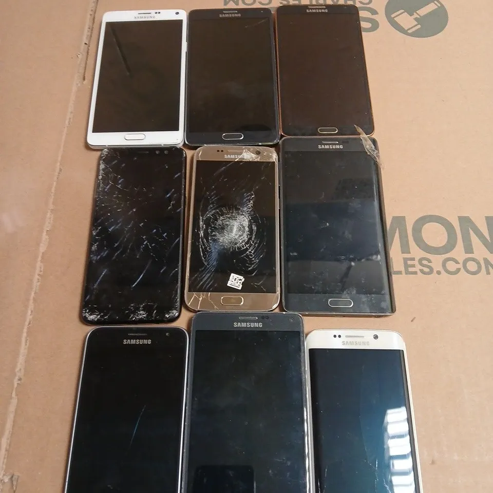 9 X ASSORTED SAMSUNG SMARTPHONE IN VARIOUS MODELS 