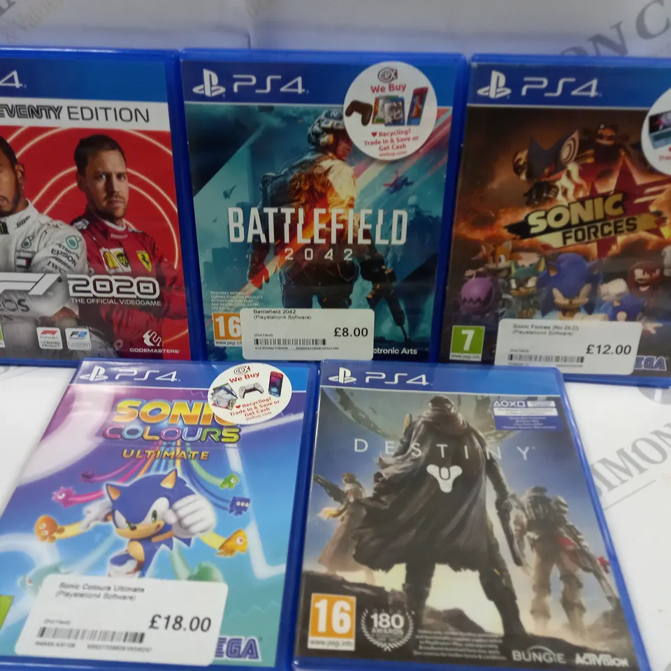 LOT OF 5 ASSORTED PS4 GAMES