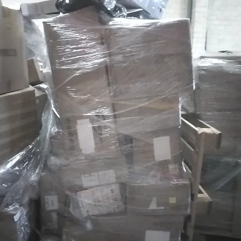 PALLET OF ASSORTED PRODUCTS AND HOUSEHOLD GOODS TO INCLUDE;COAT RACK,ROTI MAKER,VELCRO CURTAINS