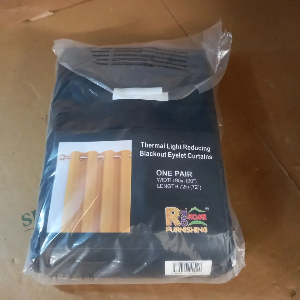 THERMAL LIGHT REDUCING BLACKOUT EYELET CURTAINS - W90" X D72"