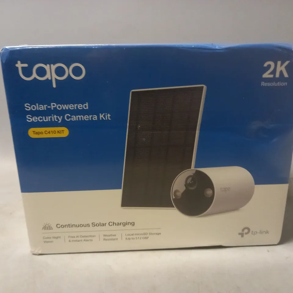 SEALED TAPO SOLAR-POWERED SECURITY CAMERA KIT C410 