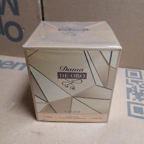 BOXED AND SEALED DAMA DE ORO V.V.LOVE EAU DE PARFUM 100ML