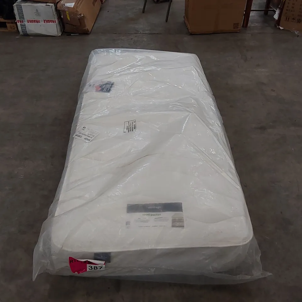 QUALITY BAGGED SILENTNIGHT ECO COMFORT POCKET SPRUNG 1000 SINGLE MATTRESS 