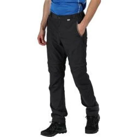 REGATTA MEN'S LEESVILLE II ZIP OFF WALKING TROUSERS ASH SIZE 42"
