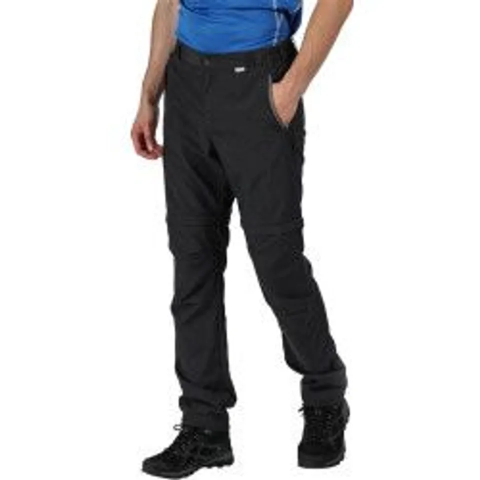 REGATTA MEN'S LEESVILLE II ZIP OFF WALKING TROUSERS ASH SIZE 42"