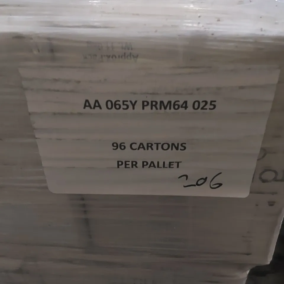 PALLET TO CONTAIN APPROX 96 X CARTONS OF JOHNSON PRISMATICS MICRO MAGNOLIA/CAPUCINO GLAZED WALL TILES - 25 TILES PER CARTON // SIZE: 197 X 197 X 6.5mm